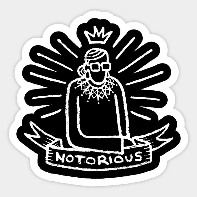 Notorious Tattoo Sticker by Walmazan